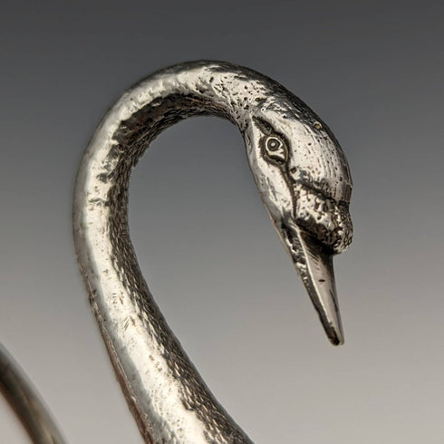 British Vintage Silver Plated Swan Toast Rack